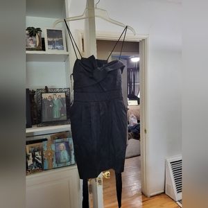 Satin Black mini dress